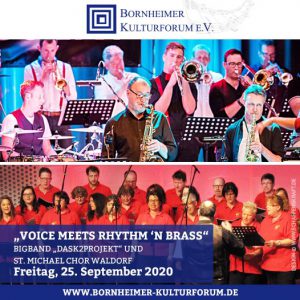 Findet 2021 statt: "VOICE MEETS RHYTHM ‘N BRASS"