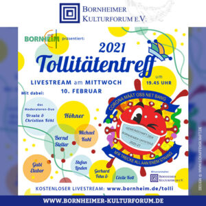 Stadt Bornheim und Bornheimer Kultur­forum laden zum  Bornheimer Tollitäten­treff 2021