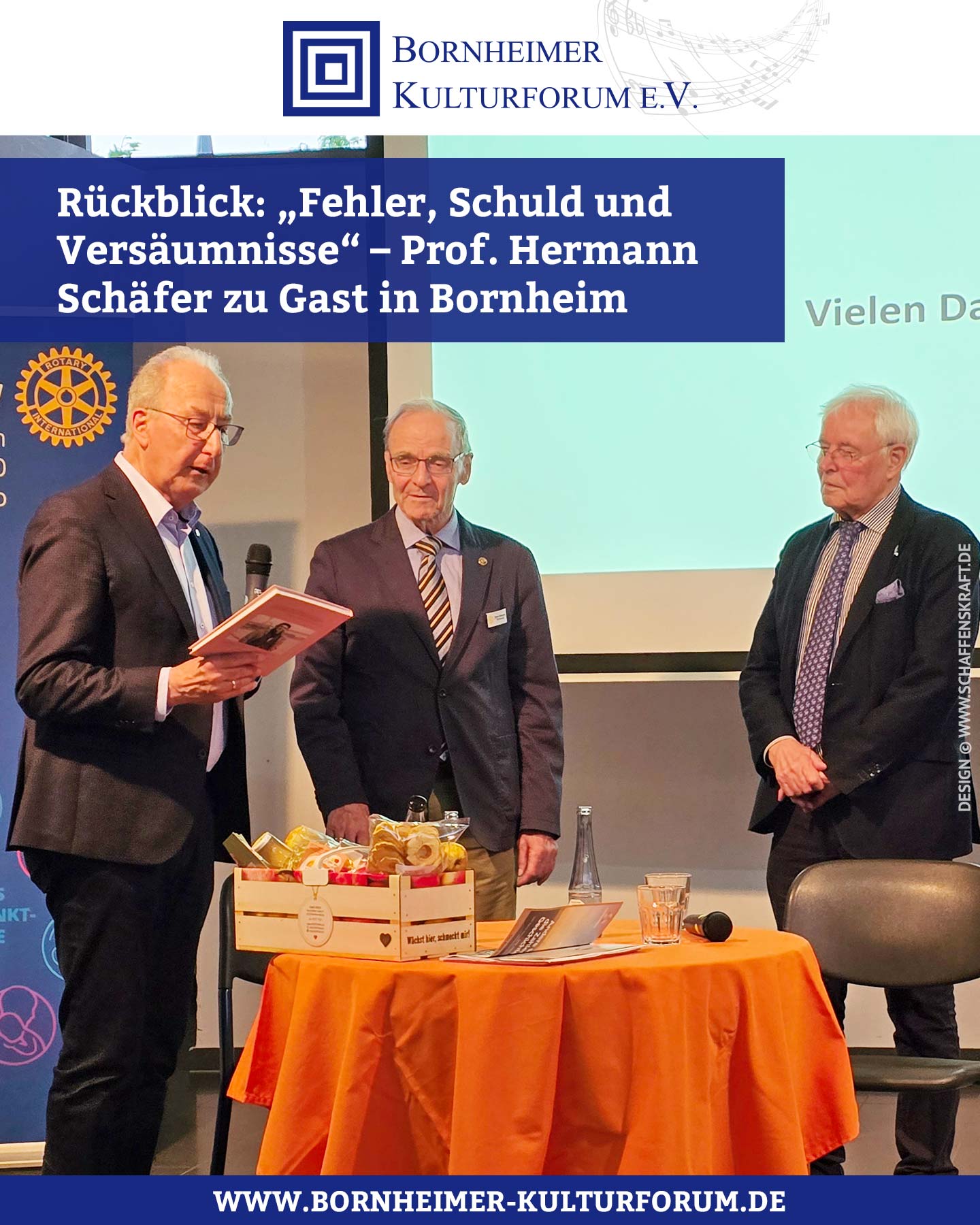 Rückblick: „Fehler, Schuld und Versäumnisse“ – Prof. Hermann Schäfer zu Gast in Bornheim